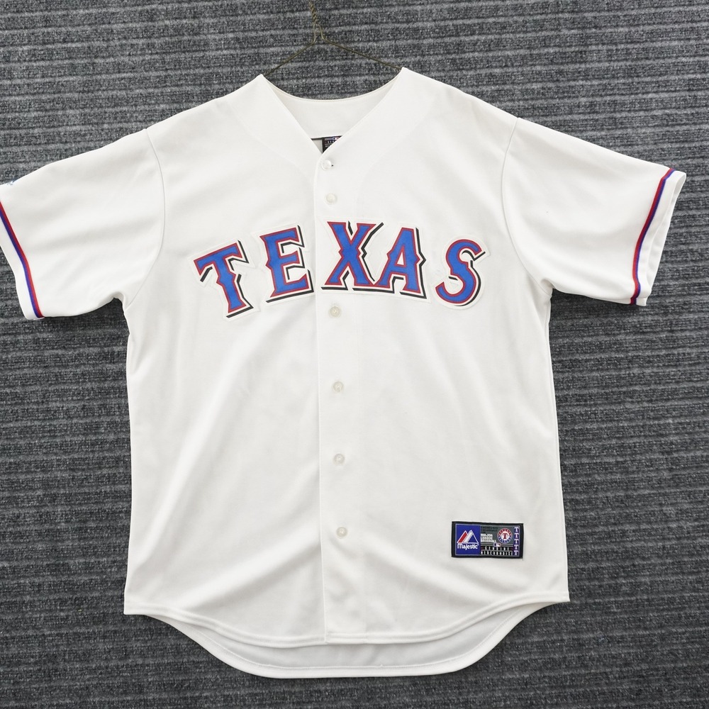 Majestic Texas Rangers Stitched Baseball Jersey XL White Ian Kinsler 5 Athletic